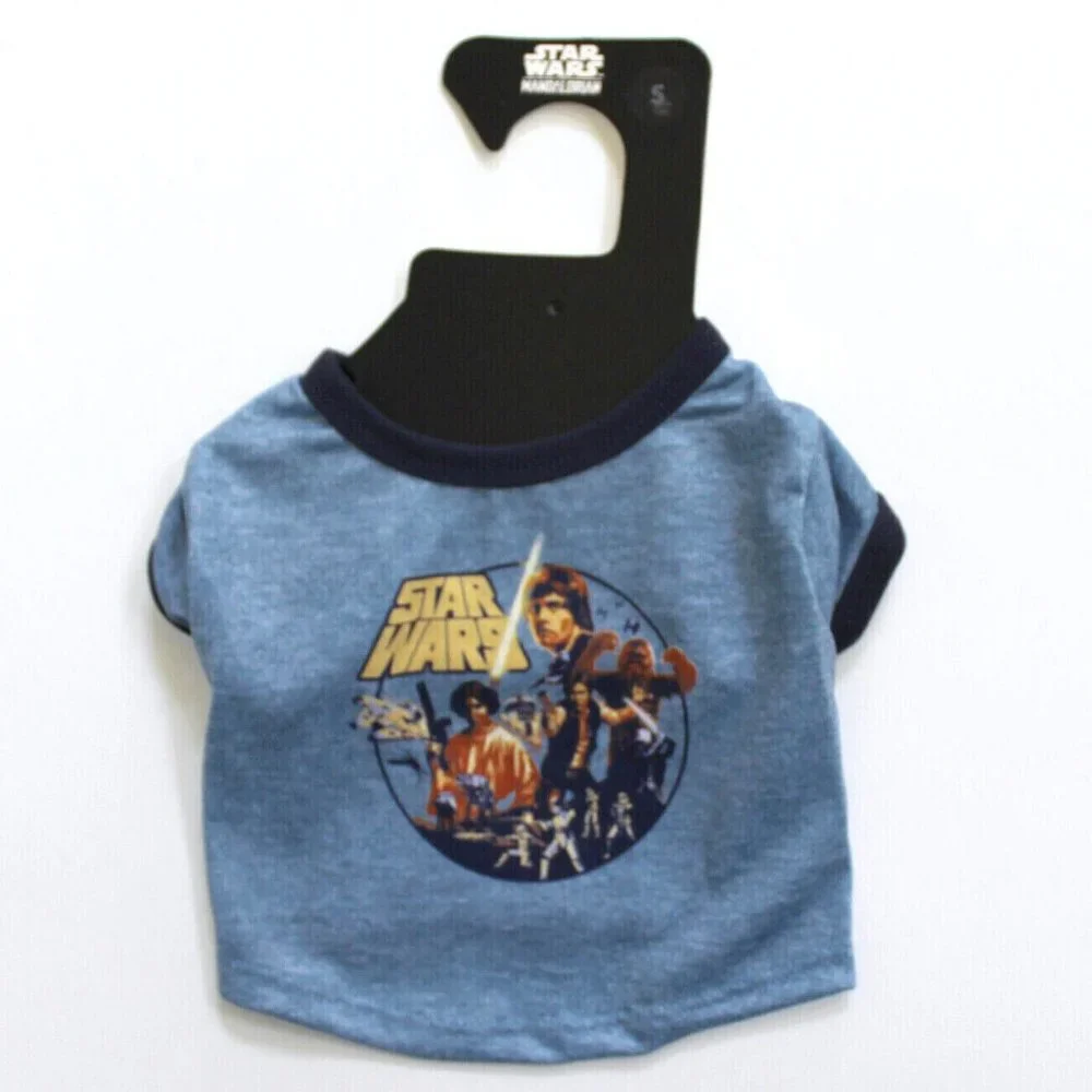 Star Wars Ringer Dog Pet Tee Shirt Size S - Blue